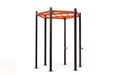 Jaula hexagonal para entrenamiento al aire libre.